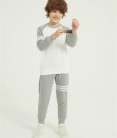 Custom Boy's Color Block T Shirt 2PCS | OEM Outfits Crewneck long Pant Set