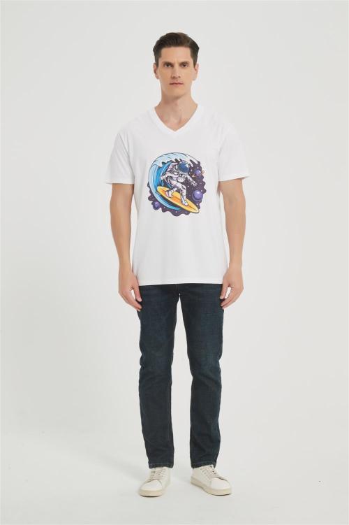 ODM Men's Short-sleeved T-shirt | Summer Casual Blouses Graphic Tees Manufacturer