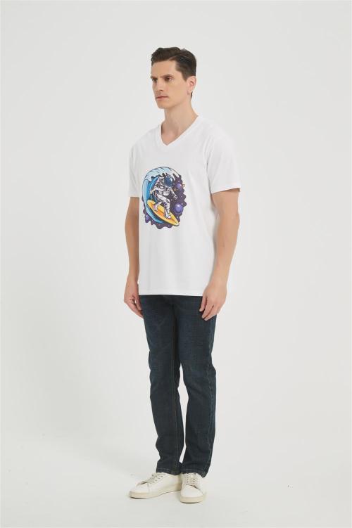 ODM Men's Short-sleeved T-shirt | Summer Casual Blouses Graphic Tees Manufacturer