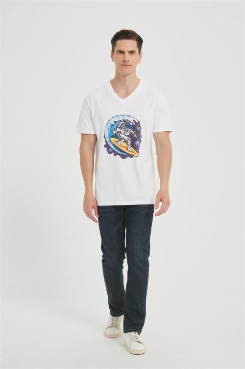 ODM Men's Short-sleeved T-shirt | Summer Casual Blouses Graphic Tees Manufacturer
