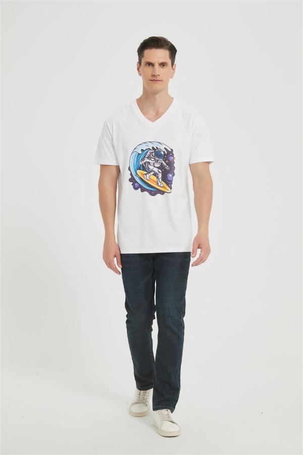 ODM Men's Short-sleeved T-shirt | Summer Casual Blouses Graphic Tees Manufacturer