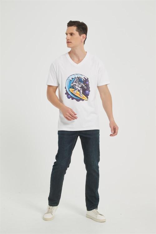 ODM Men's Short-sleeved T-shirt | Summer Casual Blouses Graphic Tees Manufacturer