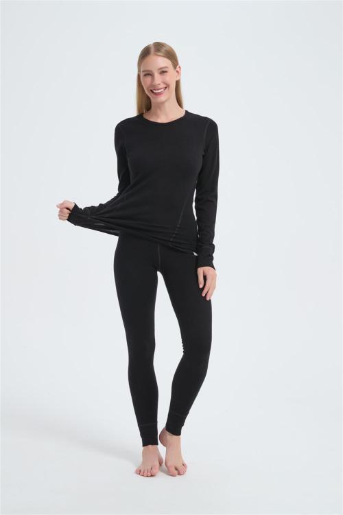 Wholesale Woman's Merino Wool Thermal Underwear Set  | Long Sleeve Merino Thermal From China