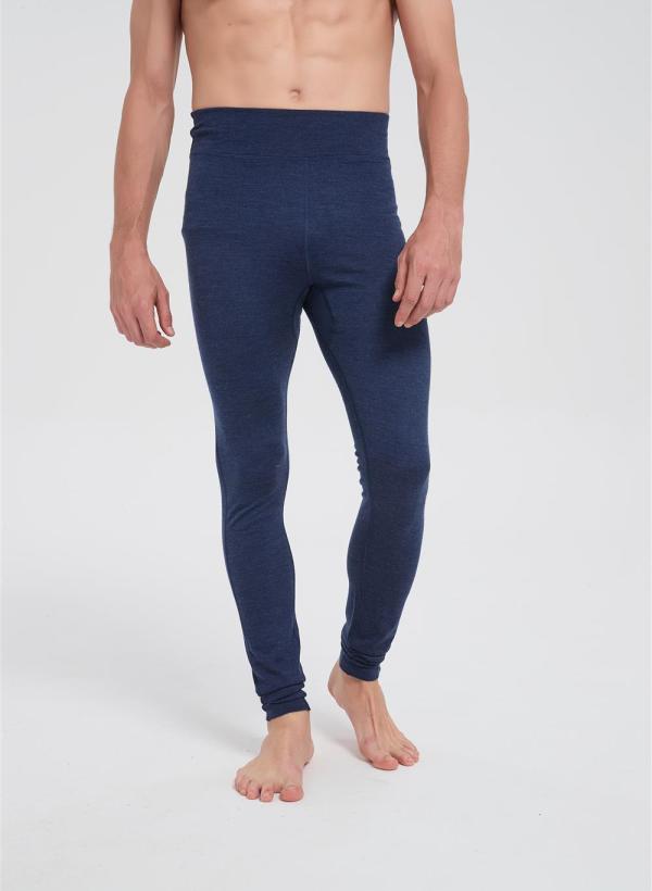 Wholesale Men's Merino Wool Casual Pants | Tight-fitting Sport Pants With Navy Color