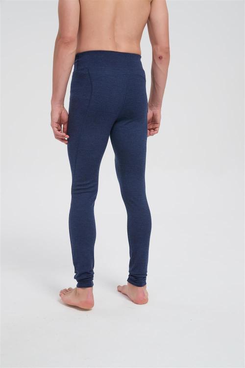 Wholesale Men's Merino Wool Casual Pants | Tight-fitting Sport Pants With Navy Color