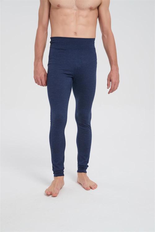 Wholesale Men's Merino Wool Casual Pants | Tight-fitting Sport Pants With Navy Color