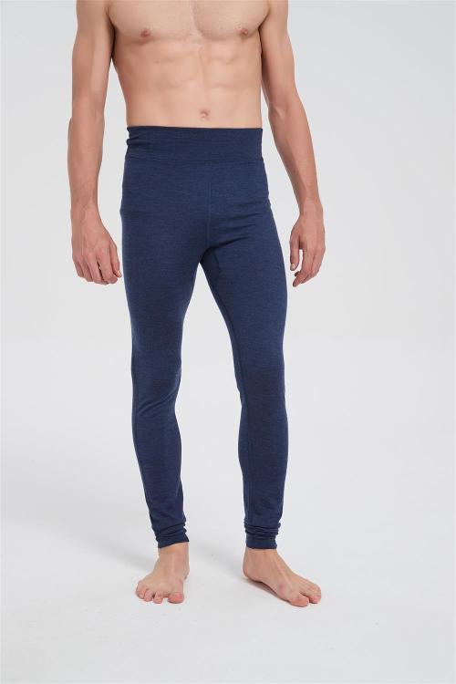 Wholesale Men's Merino Wool Casual Pants | Tight-fitting Sport Pants With Navy Color