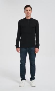 Wholesale Men's Half-zip Merino Hoodie | Casual Tight-fitting Hoddie Suppiler