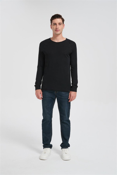 Custom Men's Merino Round-neck T-shirt | Long Sleeve Merino Running T-shirt Suppiler