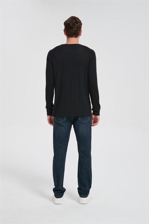 Custom Men's Merino Round-neck T-shirt | Long Sleeve Merino Running T-shirt Suppiler