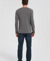 Wholesale Men's Merino Wool Casual Henley Shirt | Heather Gray Long Sleeve T-shirt Manufacturer