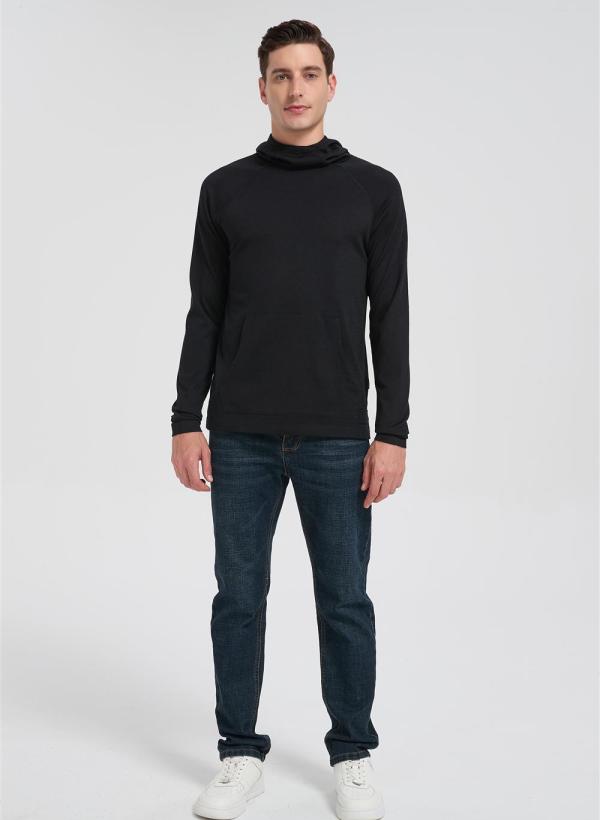 Wholesale Men's Ultralight Packable Merino Hoodie From Chinese Factory