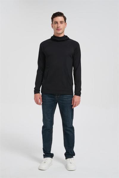 Wholesale Men's Ultralight Packable Merino Hoodie From Chinese Factory