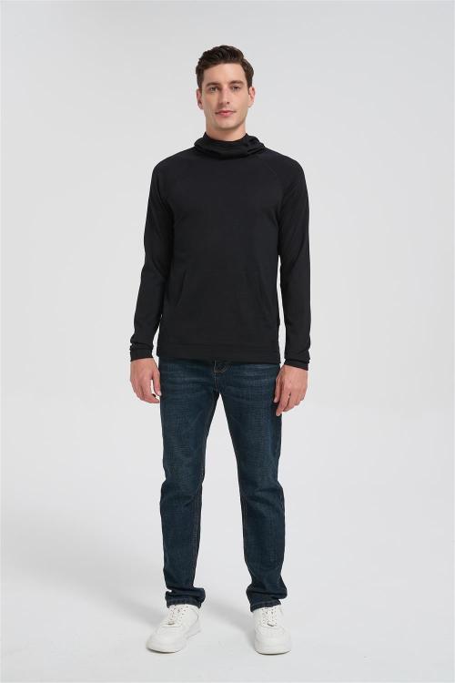 Wholesale Men's Ultralight Packable Merino Hoodie From Chinese Factory
