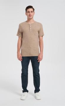Custom Men's Merino Short Sleeve Henley | Classic Fit Men's Casual Merino Wool Shirt Suppiler