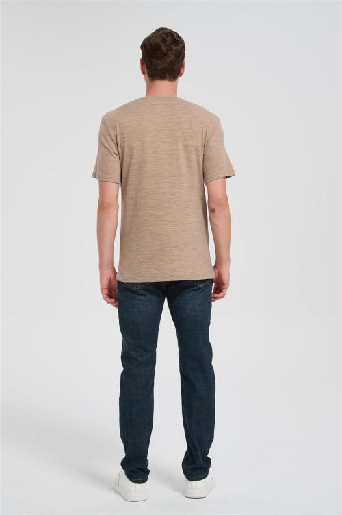 Custom Men's Merino Short Sleeve Henley | Classic Fit Men's Casual Merino Wool Shirt Suppiler