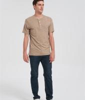 Custom Men's Merino Short Sleeve Henley | Classic Fit Men's Casual Merino Wool Shirt Suppiler