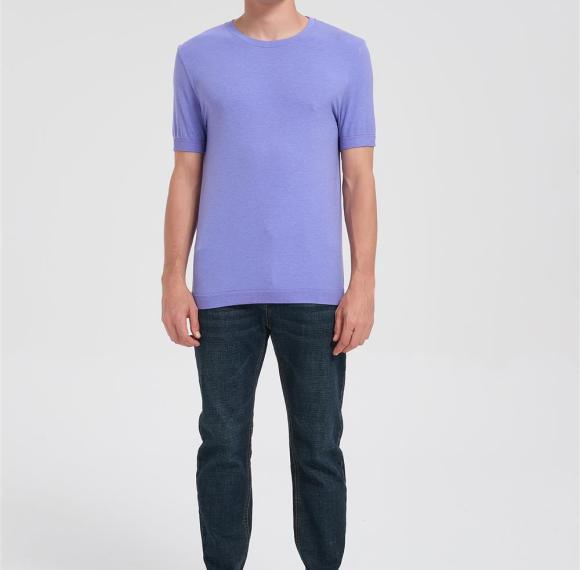 Custom Men's Merino Crew Neck Seamless T-shirt | Wholesale Men's Merino Wool Short Sleeve T-shirt