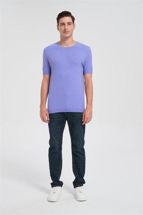 Custom Men's Merino Crew Neck Seamless T-shirt | Wholesale Men's Merino Wool Short Sleeve T-shirt