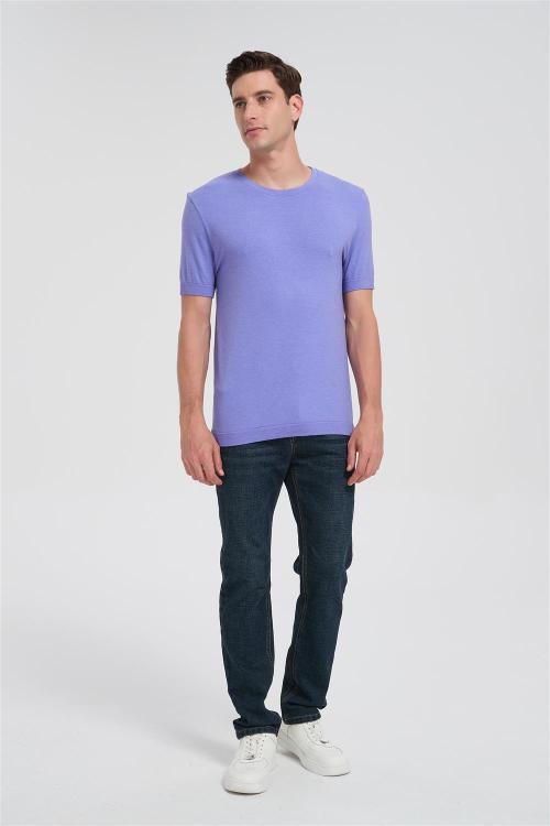 Custom Men's Merino Crew Neck Seamless T-shirt | Wholesale Men's Merino Wool Short Sleeve T-shirt
