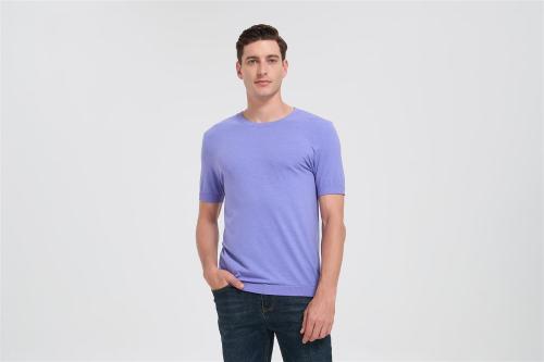 Custom Men's Merino Crew Neck Seamless T-shirt | Wholesale Men's Merino Wool Short Sleeve T-shirt