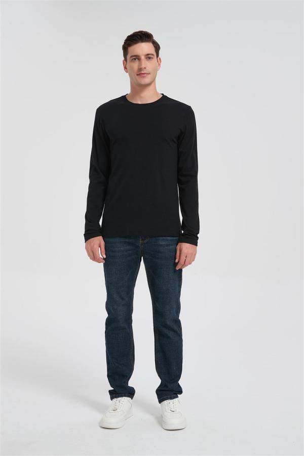 Wholesale Men's Long Sleeve Merino Crew Hoodie From  Chinese Factory