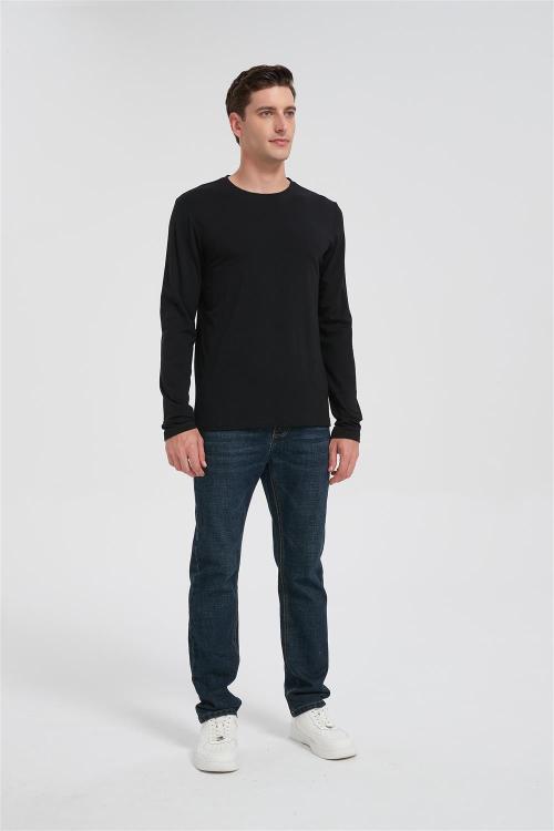 Wholesale Men's Long Sleeve Merino Crew Hoodie From  Chinese Factory