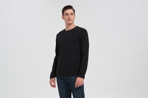 Wholesale Men's Long Sleeve Merino Crew Hoodie From  Chinese Factory
