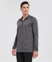 Wholesale Men's Merino Base Layer Shirt | Half-zipper Antibacterial Merino Shirt From China
