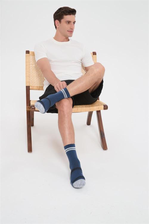 Custom Men's Merino Socks | Blend Run+Ultralight Hike Liner Crew Socks Suppiler
