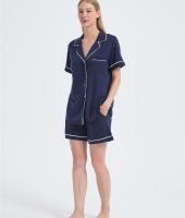 Custom Women's Merino Pajamas | OEM Short Sleeve Merino Wool Top And Bottom Set