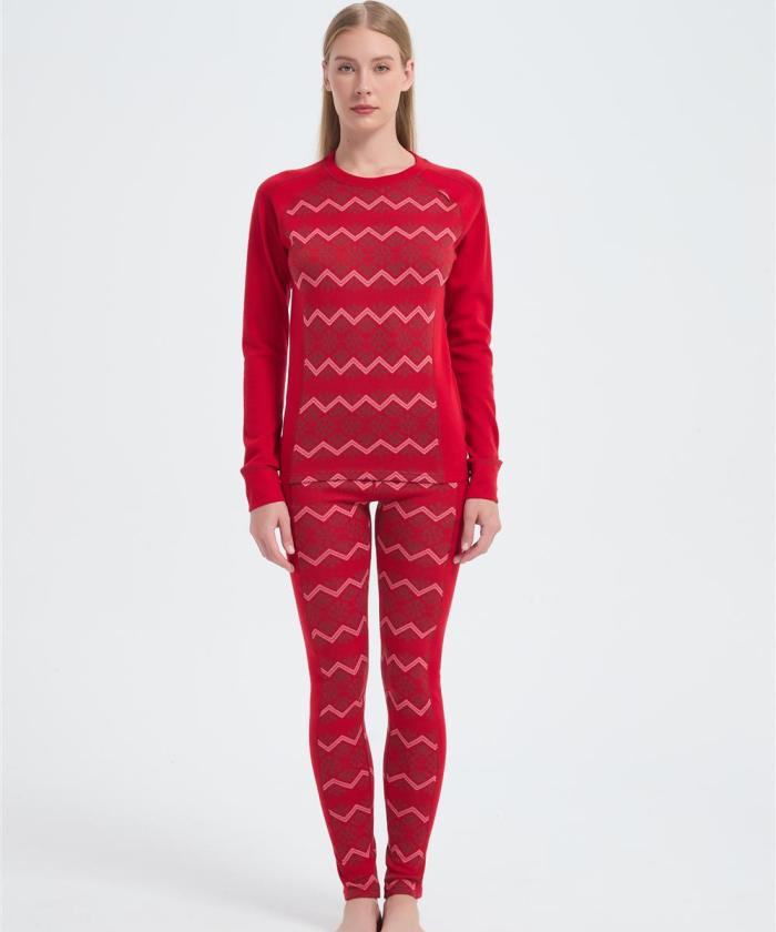 Custom Women's Merino Thermals | Long Sleeve Merino Wool Thermals Top & Bottom Set