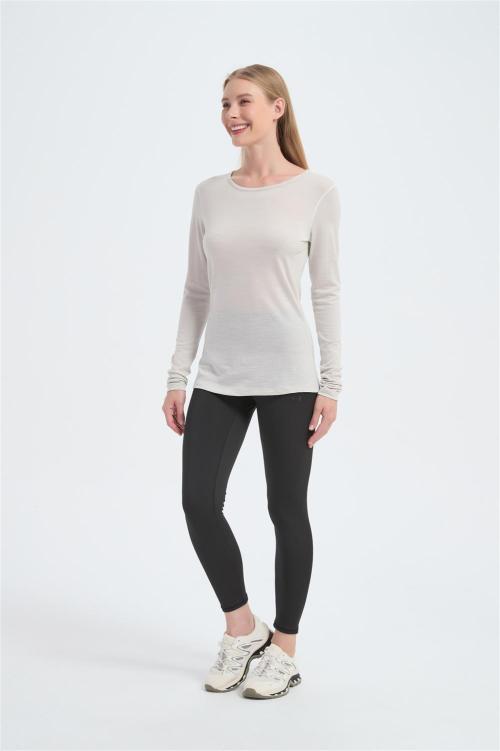 Custom Women's Merino Crew Neck Base Layers | Merino Wool Long Sleeve T-shirt Manufacturer