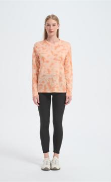 Wholesale Women's Merino Long Sleeve Base Layers | Custom Merino Wool Tie-dye T-shirt