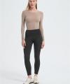 Wholesale Women's Merino Blend Rib Fitted Base Layers From Chinese Factory