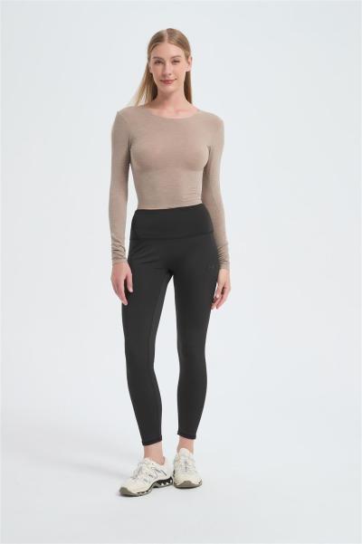 Wholesale Women's Merino Blend Rib Fitted Base Layers From Chinese Factory