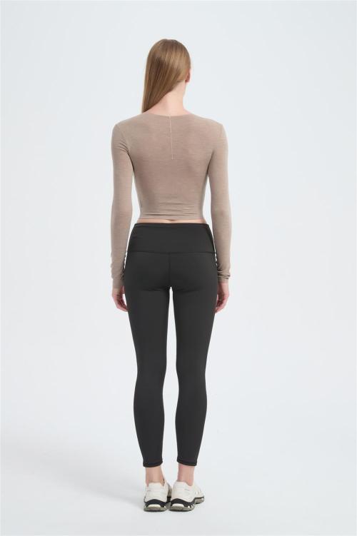 Wholesale Women's Merino Blend Rib Fitted Base Layers From Chinese Factory