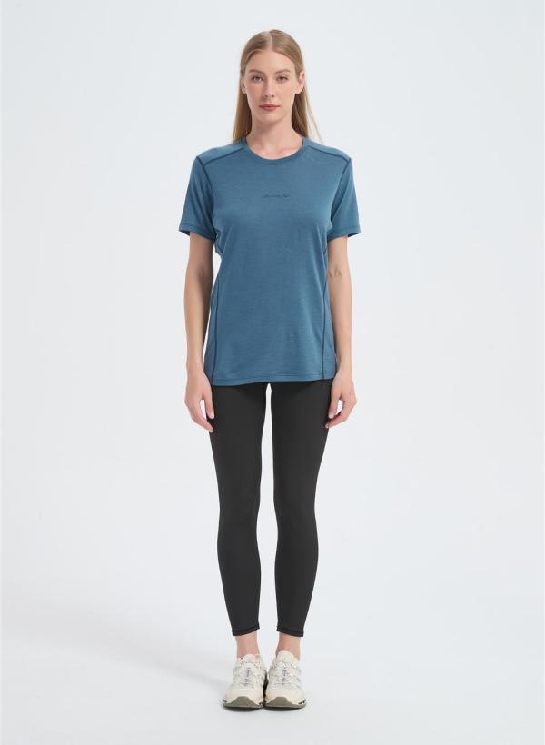Wholesale Women's Merino Short Sleeve T-shirts | OEM Merino Wool Breathable Casual T-shirts