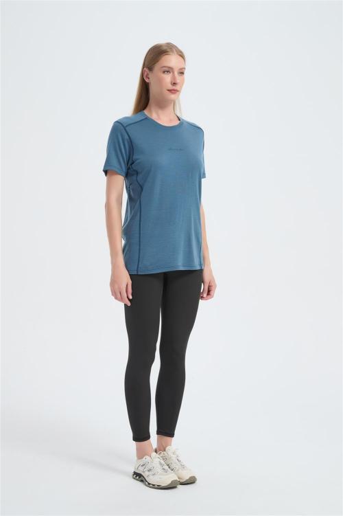 Wholesale Women's Merino Short Sleeve T-shirts | OEM Merino Wool Breathable Casual T-shirts