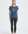 Custom Women's Merino Printed Crew Neck T-shirt From China