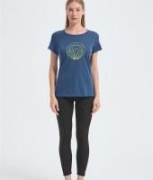 Custom Women's Merino Printed Crew Neck T-shirt From China