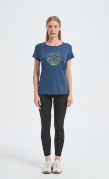 Custom Women's Merino Printed Crew Neck T-shirt From China