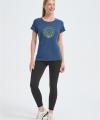 Custom Women's Merino Printed Crew Neck T-shirt From China
