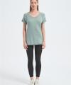 Custom Women's Merino V-Neck T-shirt From Chinese Factory