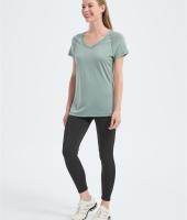 Custom Women's Merino V-Neck T-shirt From Chinese Factory