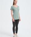 Custom Women's Merino V-Neck T-shirt From Chinese Factory
