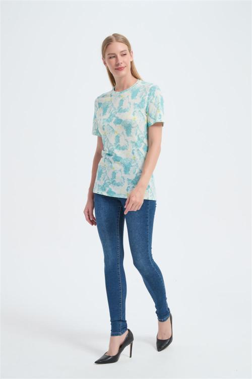 Custom Women's Merino Short Sleeve Base Layers |  Merino Wool Tie-dye T-shirt Suppiler