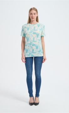 Custom Women's Merino Short Sleeve Base Layers |  Merino Wool Tie-dye T-shirt Suppiler