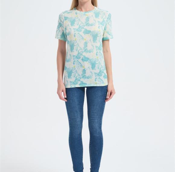 Custom Women's Merino Short Sleeve Base Layers |  Merino Wool Tie-dye T-shirt Suppiler