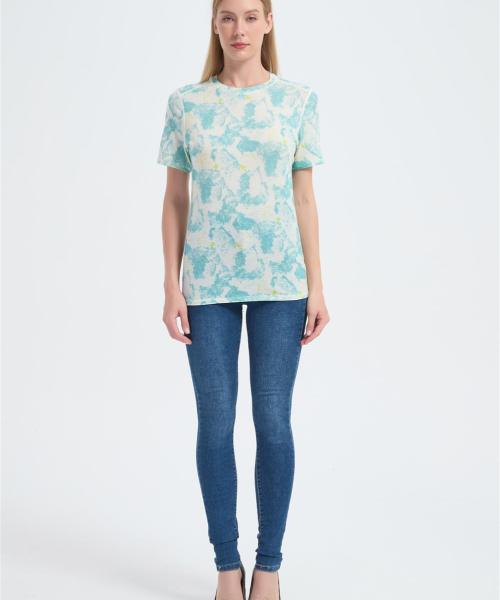 Custom Women's Merino Short Sleeve Base Layers |  Merino Wool Tie-dye T-shirt Suppiler